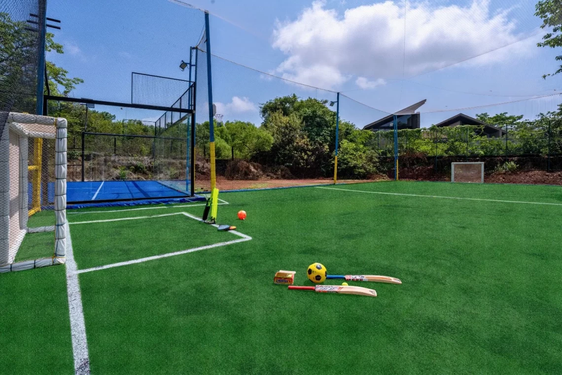 5 BHK villa with Private Cricket Turf & Private Paddle Court in Lonavala