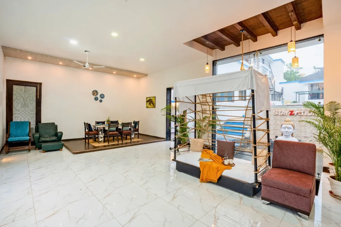 5 BHK villa with Private Cricket Turf & Private Paddle Court in Lonavala